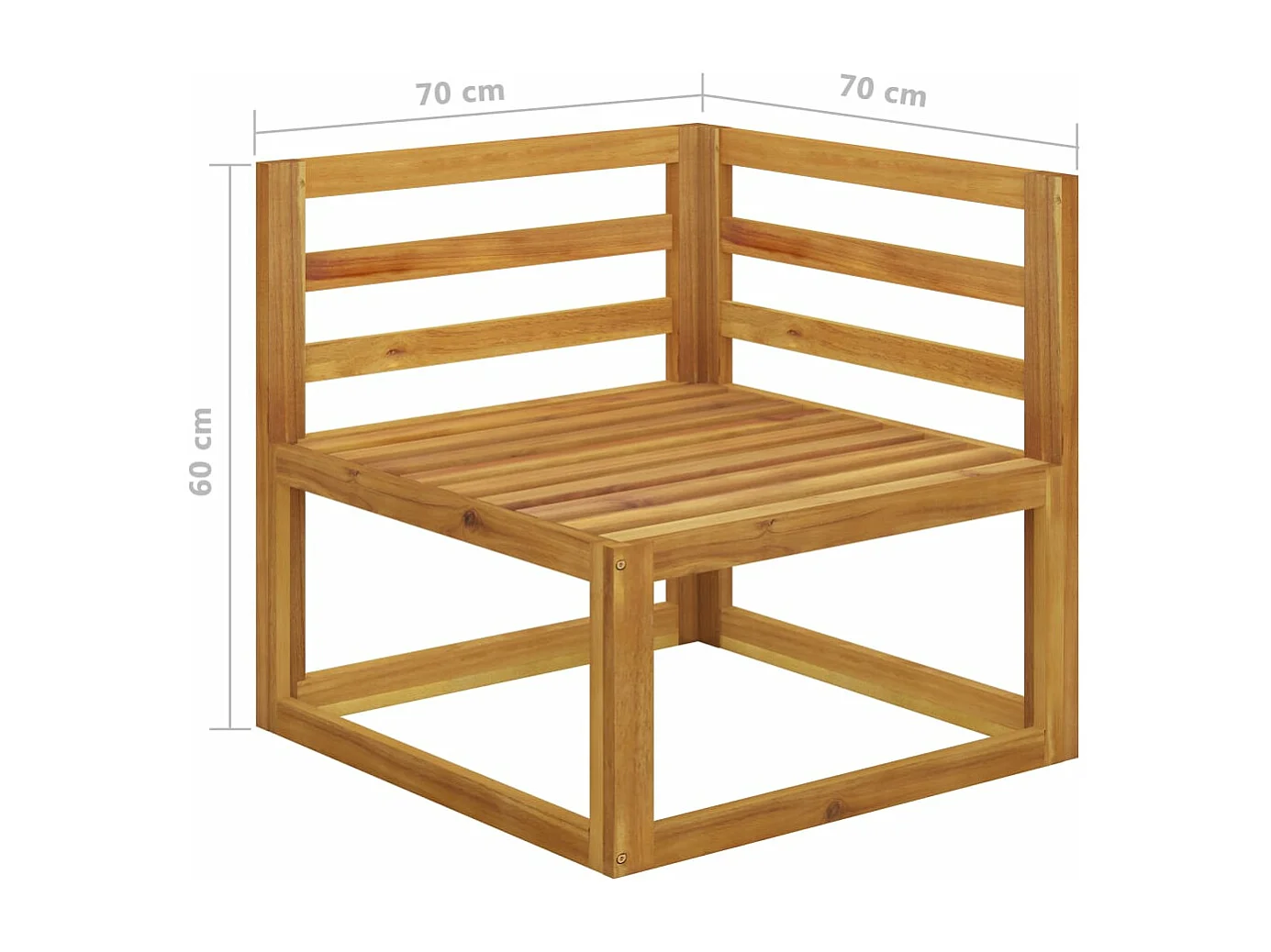 Banc de jardin à 2 places avec coussins blanc crème