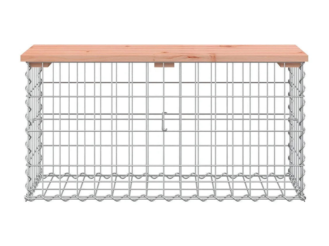 Panca da giardino Gabbione di design 83x31,5x42 cm in legno massello di abete Douglas