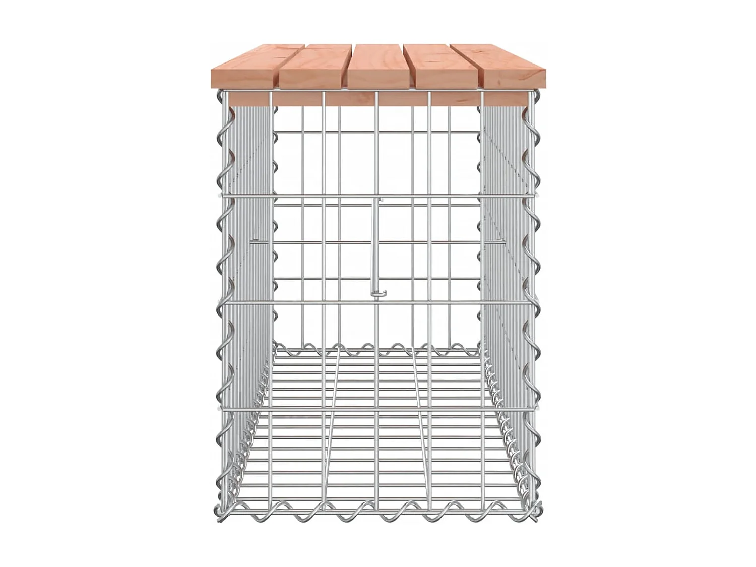 Panca da giardino Gabbione di design 83x31,5x42 cm in legno massello di abete Douglas