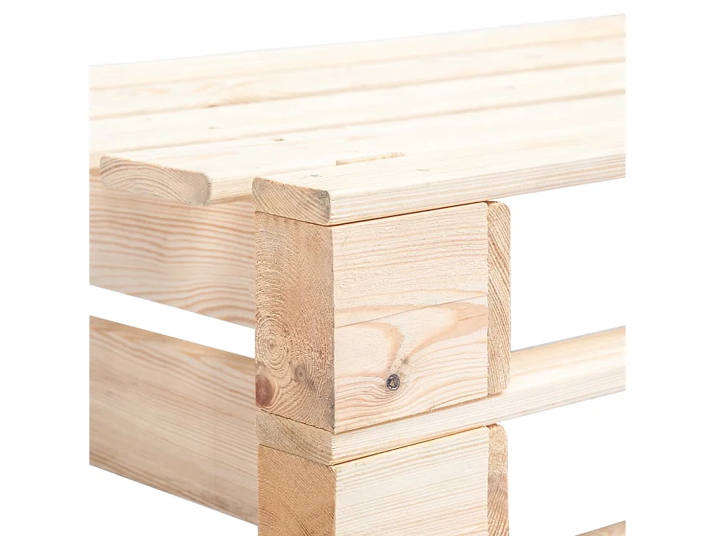 Banc d'angle palette de jardin bois