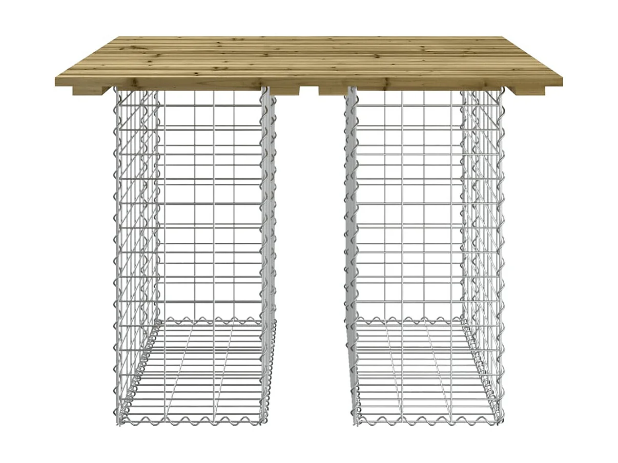 Banc de jardin design gabion 100x102x72 cm bois de pin imprégné
