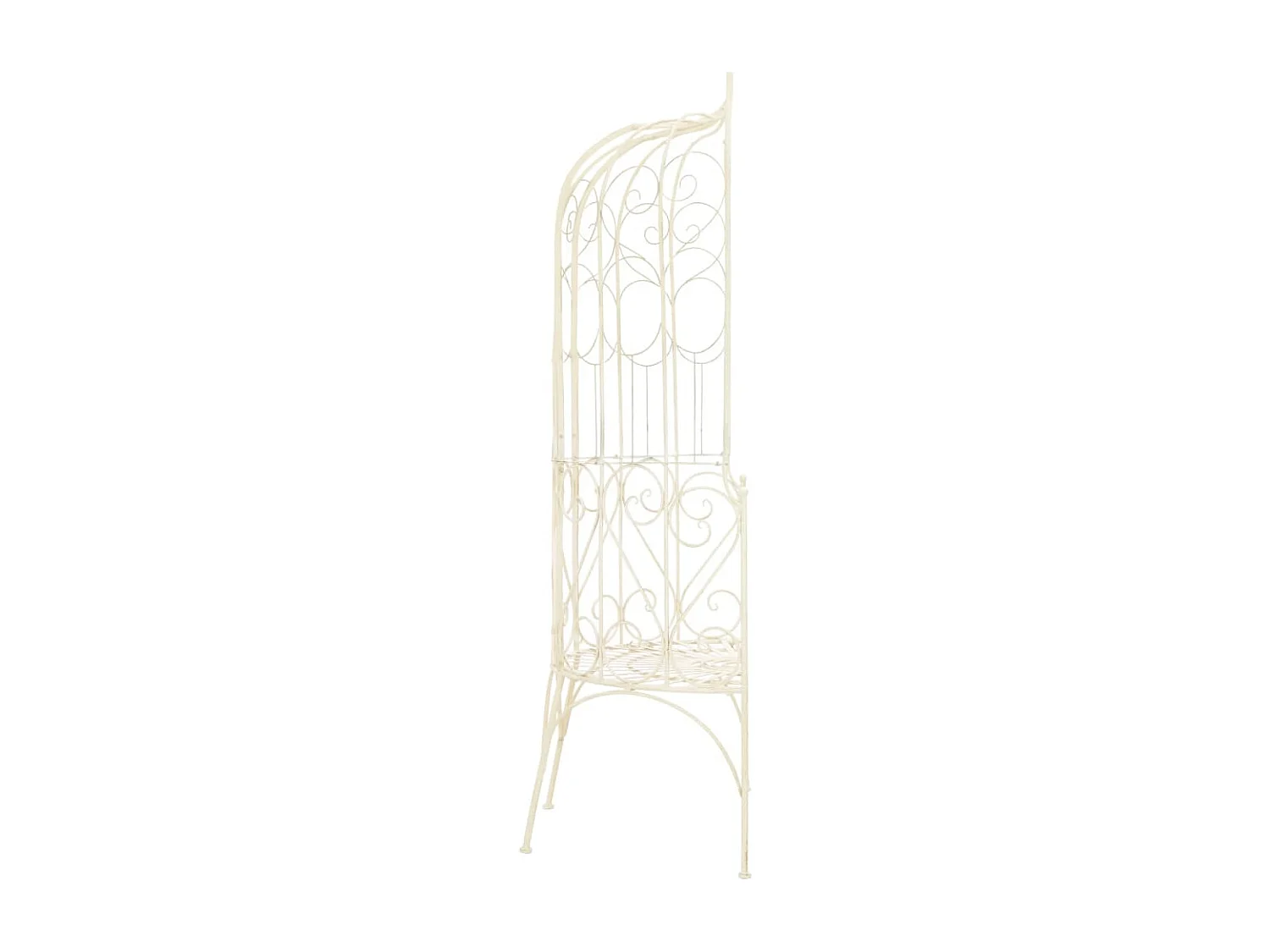 Banco de jardim 95 cm em ferro branco antigo