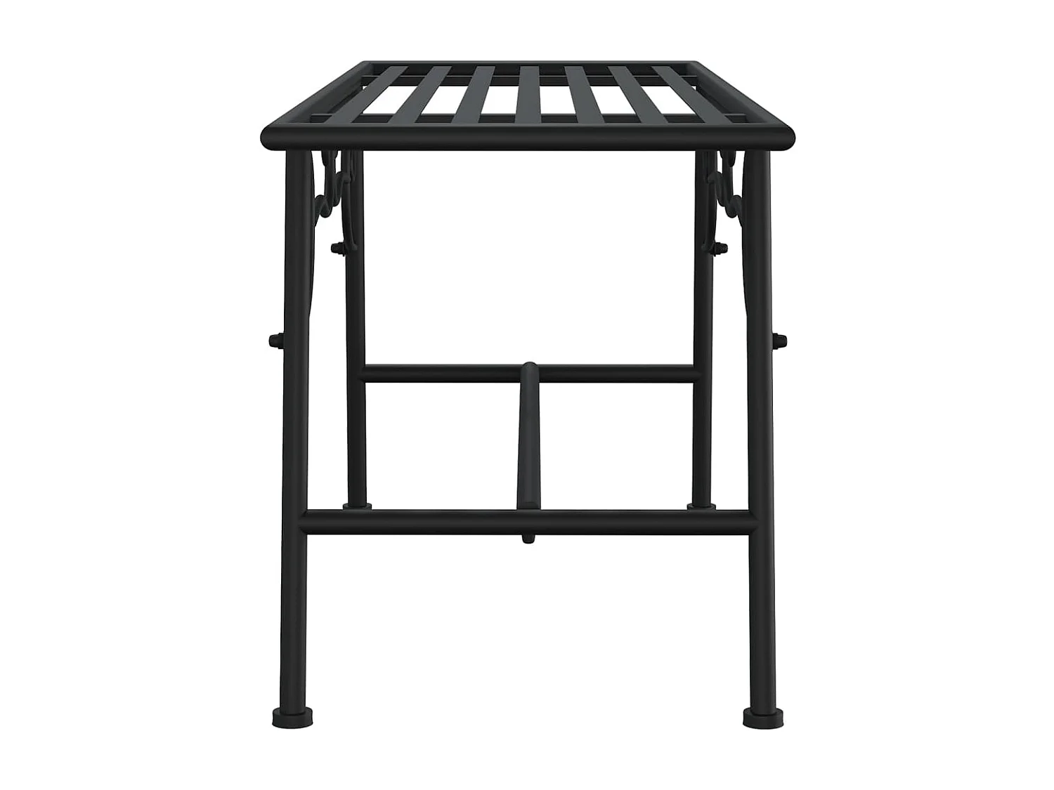 Banc tour d'arbre 110 cm Noir Acier