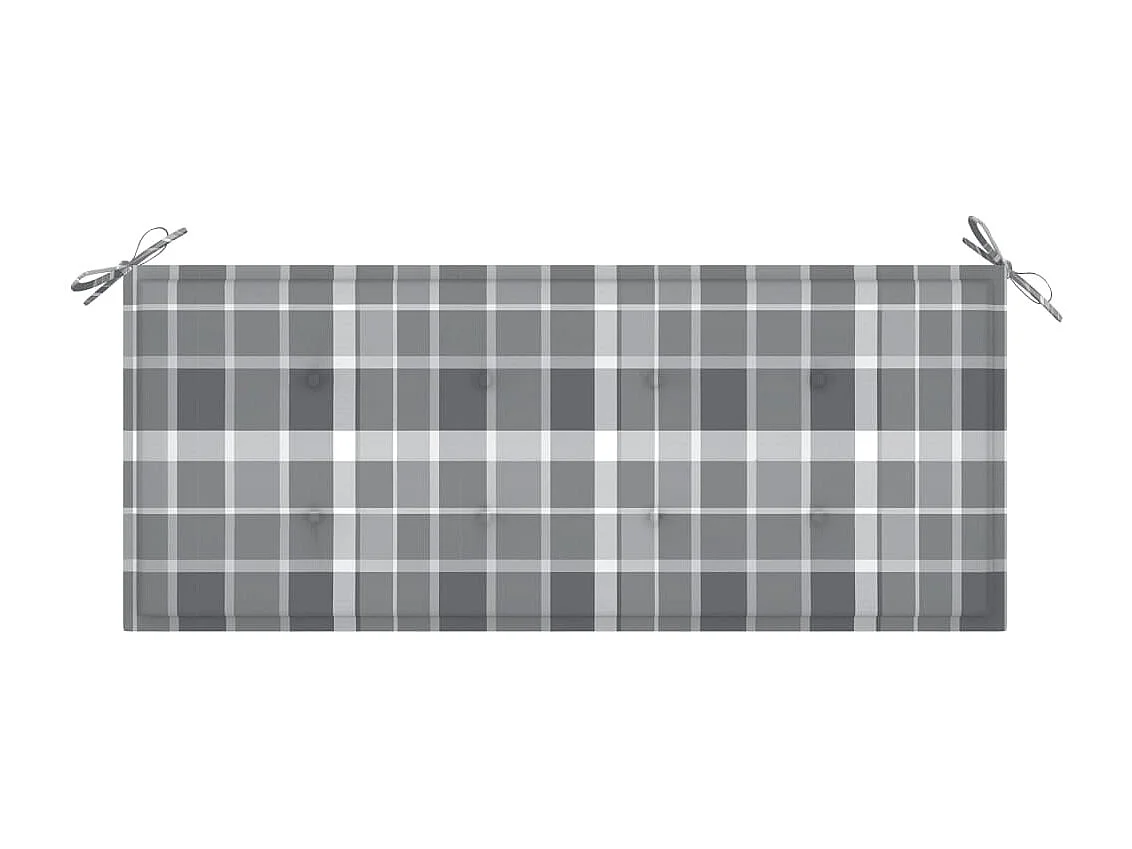 Stapelbare Gartenbank und Kissen 128,5 cm. Massives Teakholz