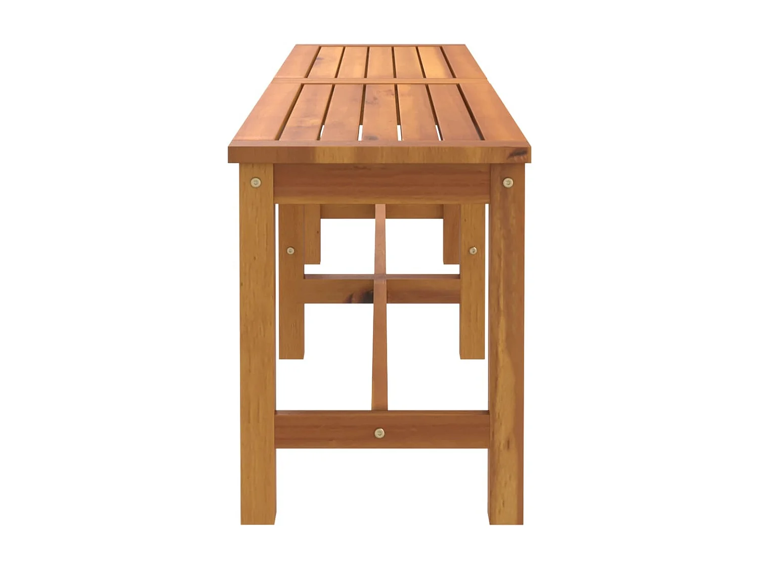 Banco de jardim 150x35x45 cm madeira maciça de acácia