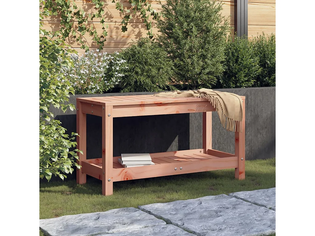 Banco de jardim 82,5x35x45 cm madeira maciça Douglas