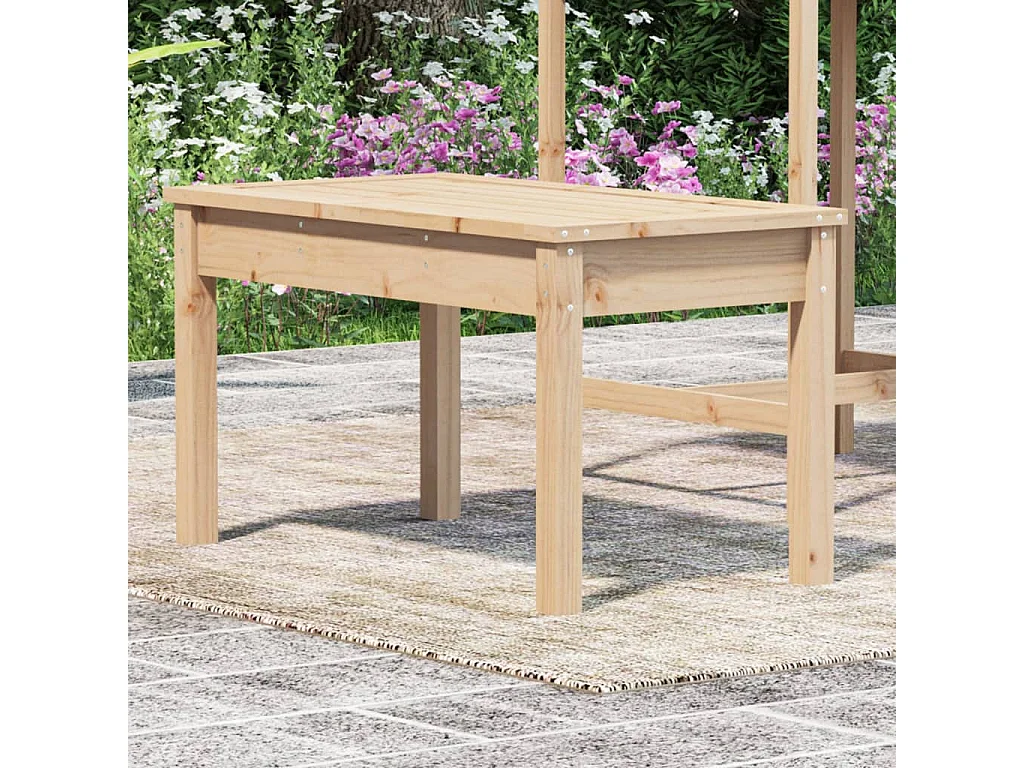 Panca da giardino 80x44x45 cm in legno di pino massiccio