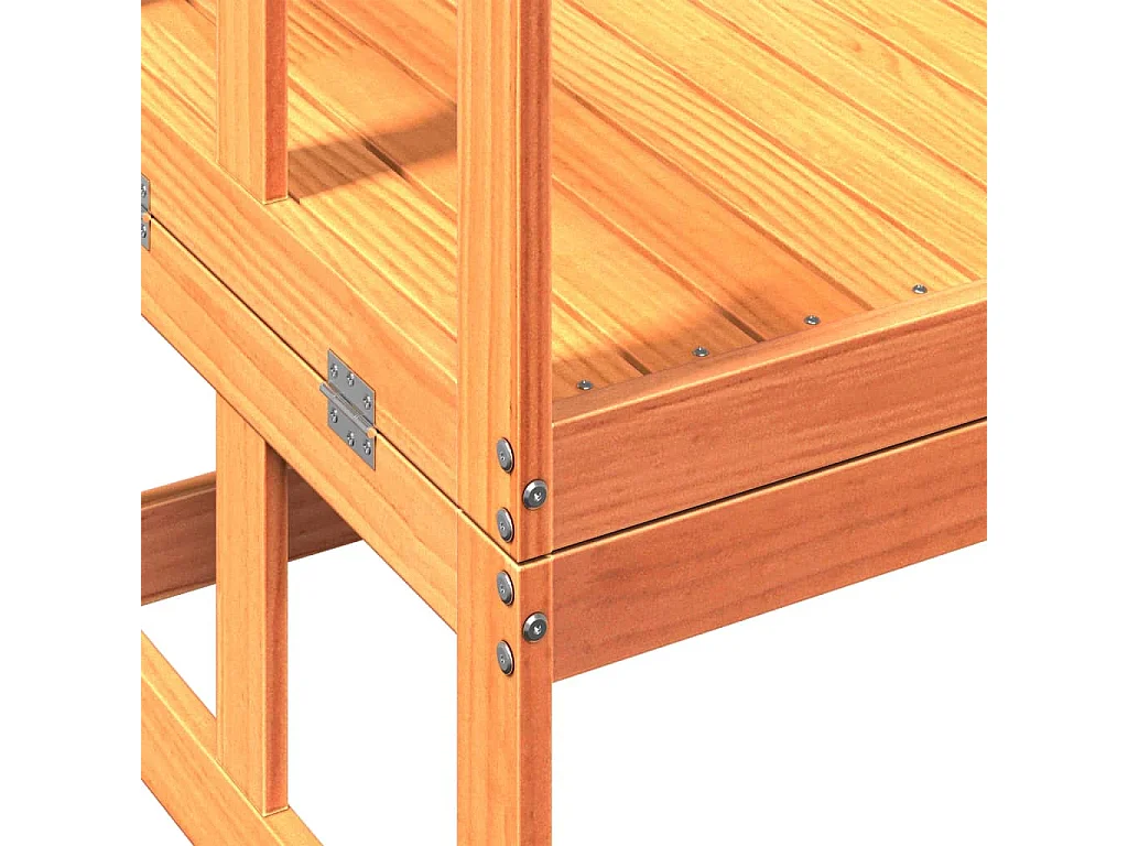 Canapé de jardin extensible cire marron bois massif de pin