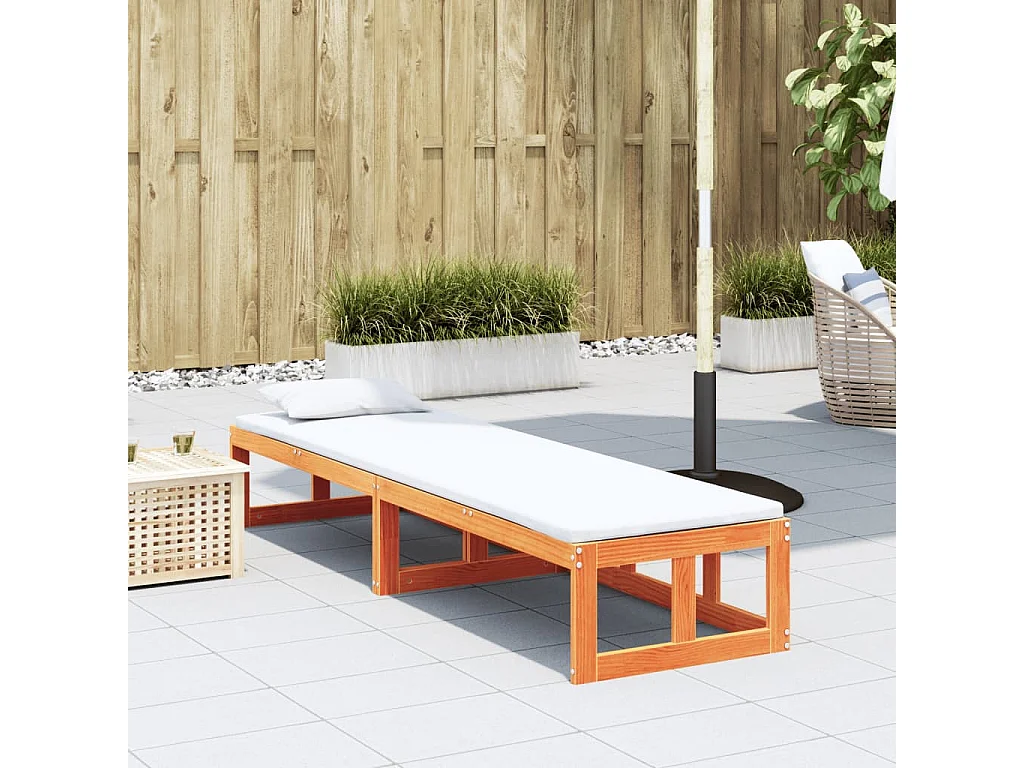 Canapé de jardin extensible cire marron bois massif de pin