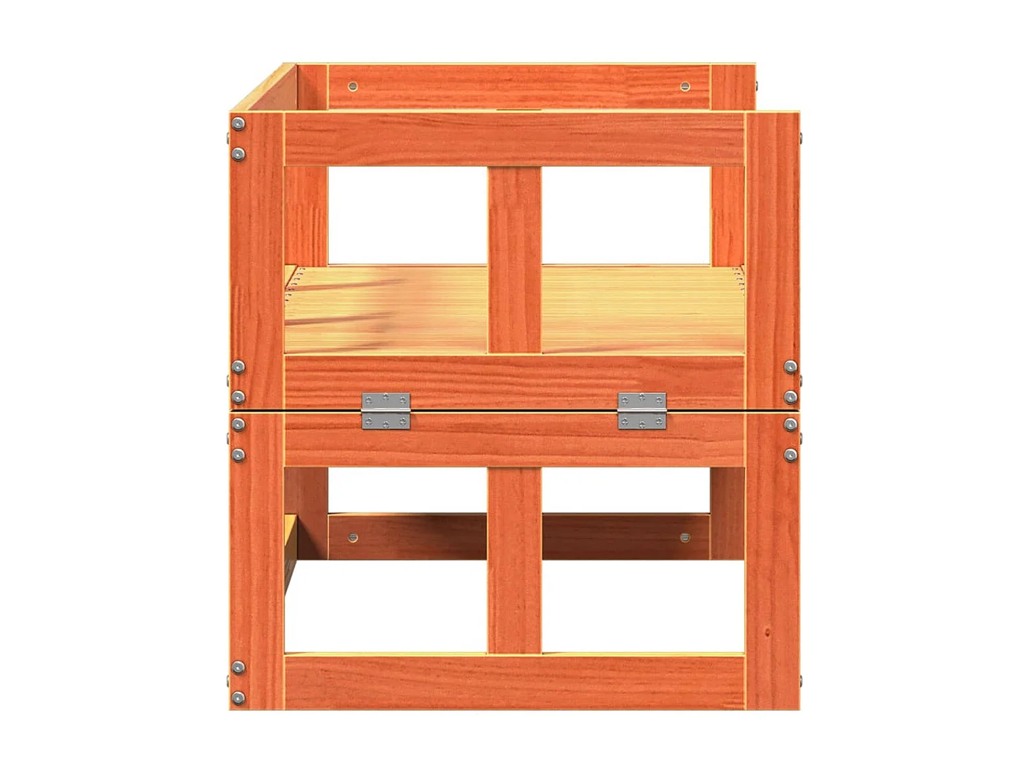 Canapé de jardin extensible cire marron bois massif de pin