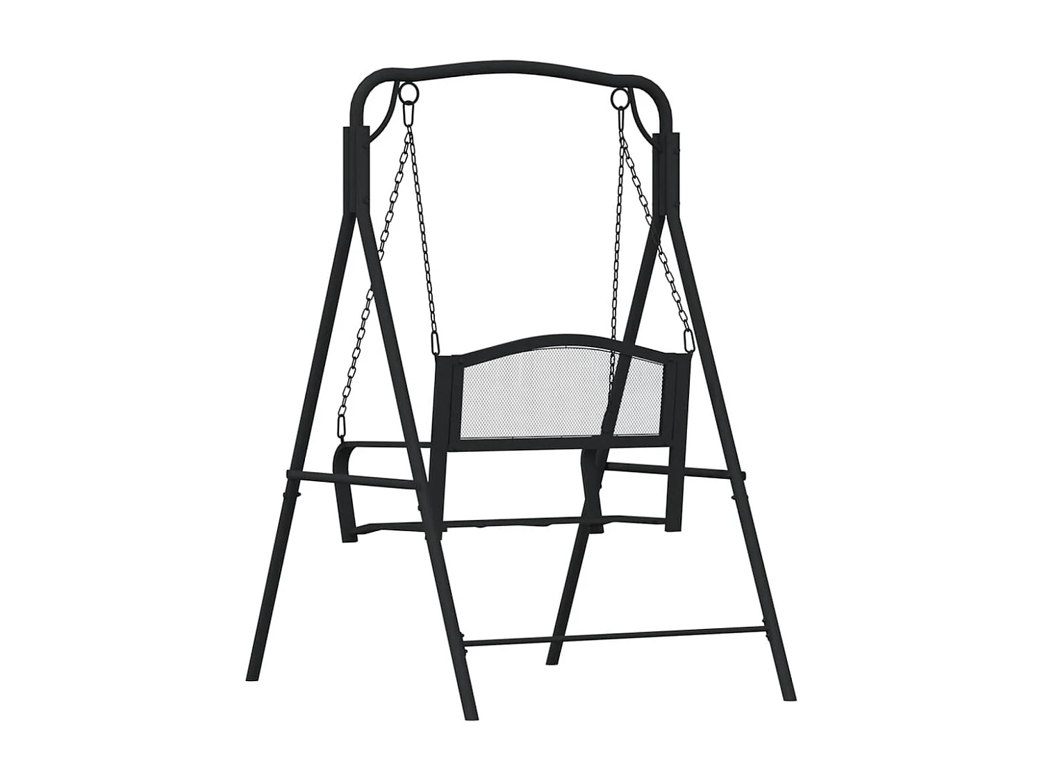 Balancelle 124 cm Noir Acier