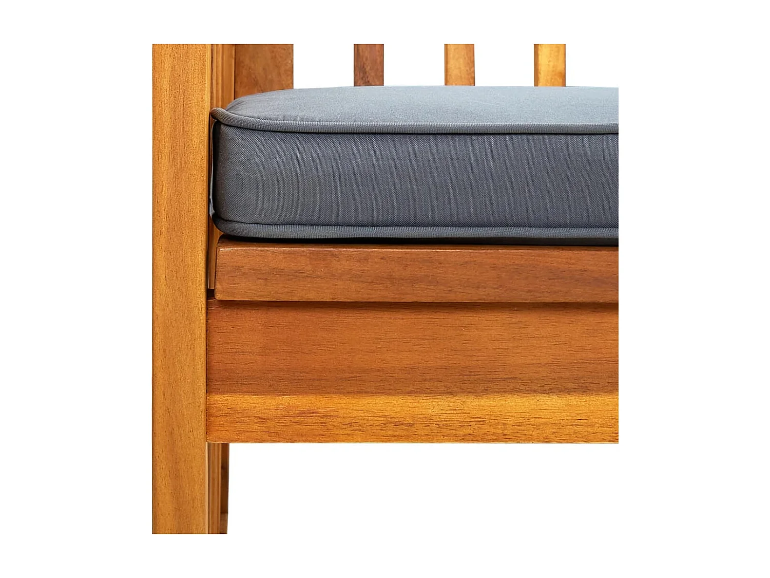 Banc de jardin avec coussin 119 cm Bois solide d'acacia