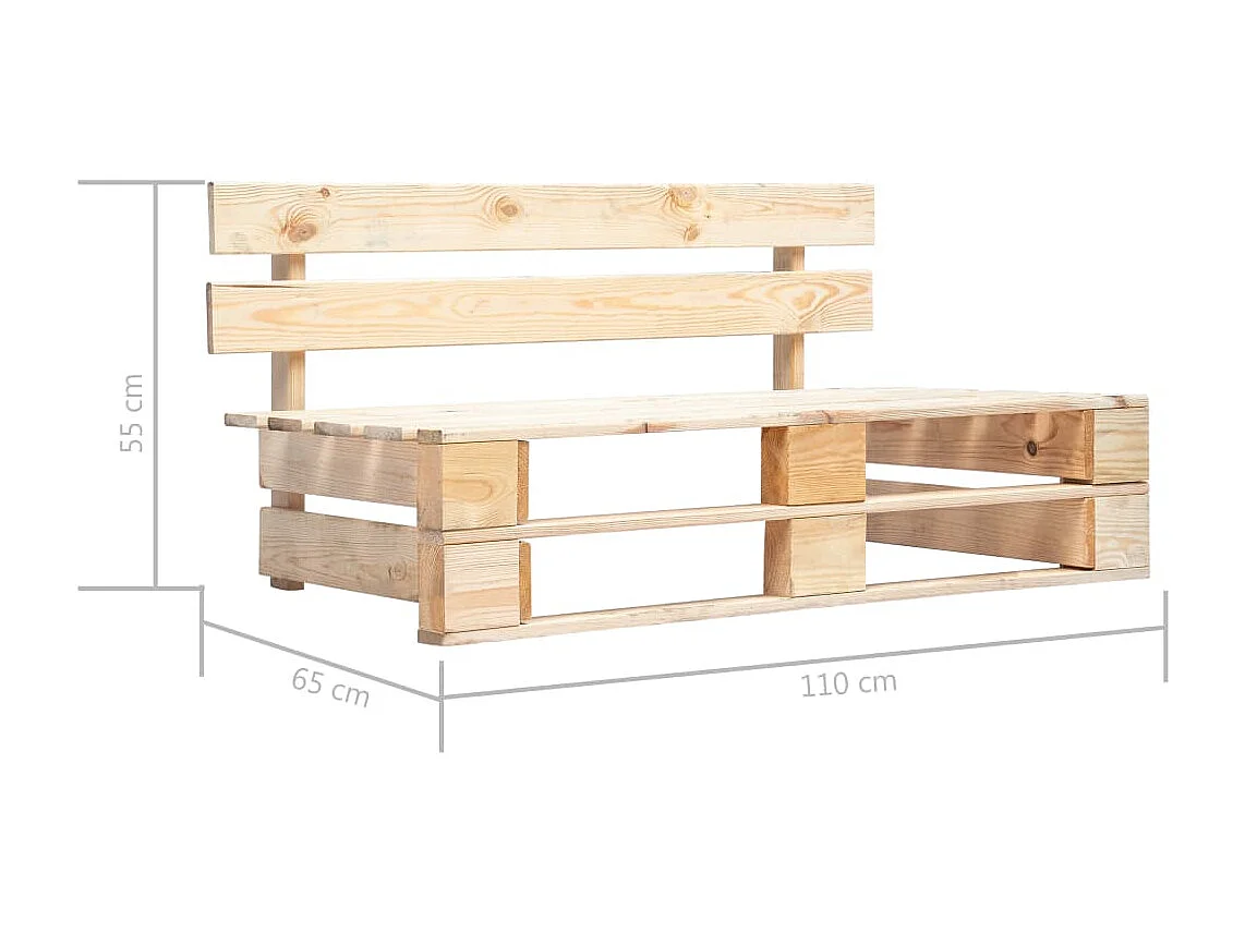 Banc palette de jardin bois
