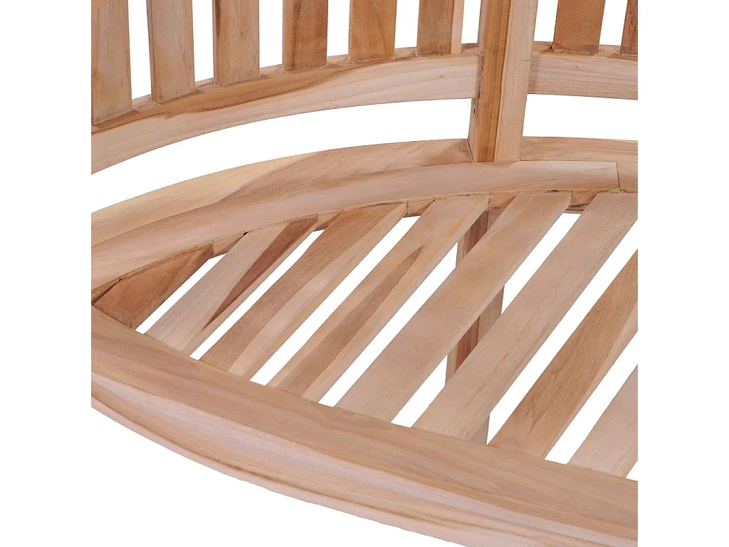 Banc de jardin en forme de banane 200 cm bois de teck solide