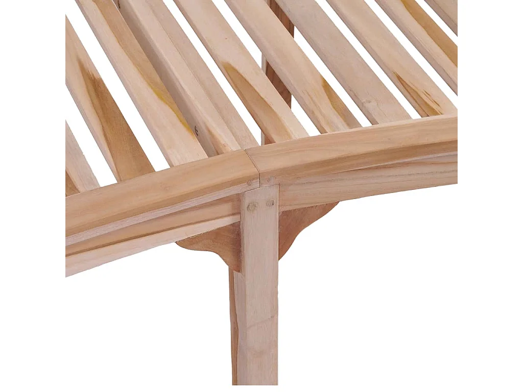 Banc de jardin en forme de banane 200 cm bois de teck solide