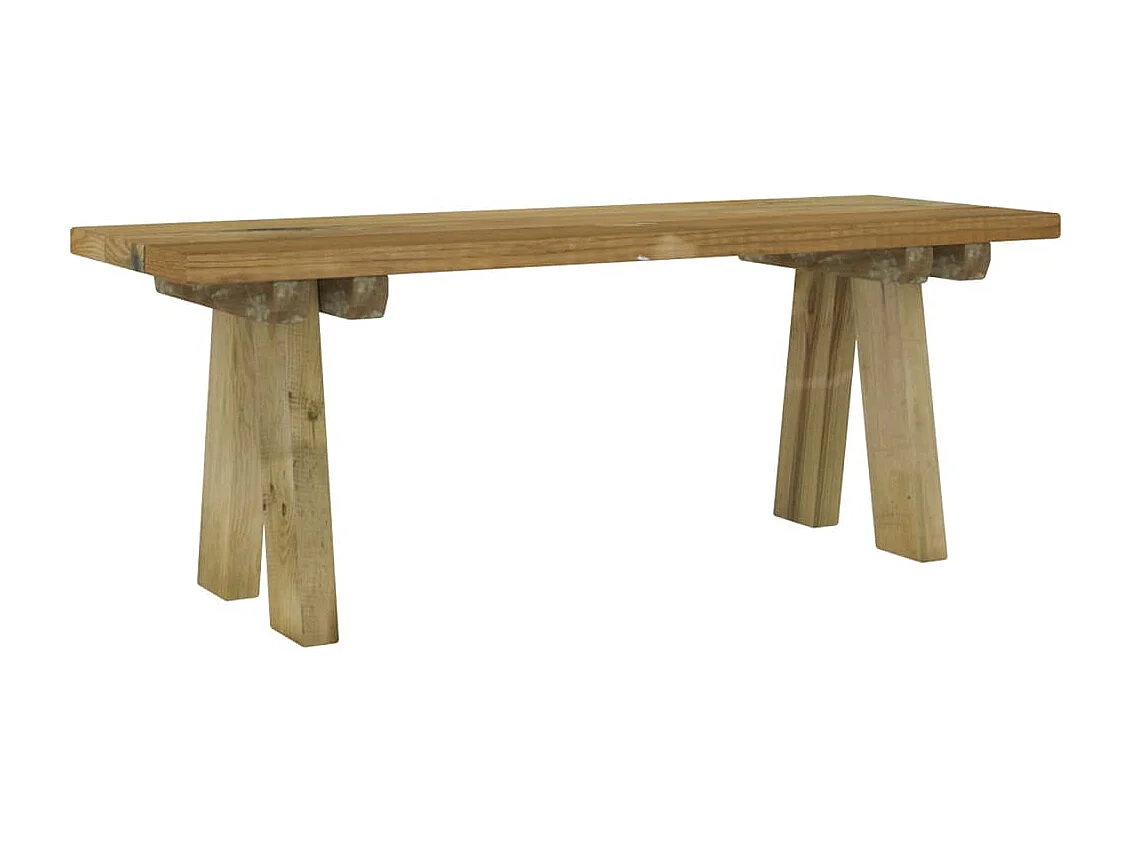 Banco de jardín 110 cm madera maciza de pino impregnada