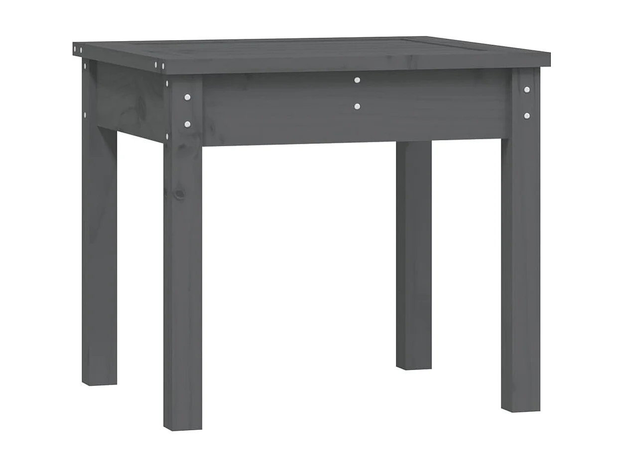 Banc de jardin gris 50x44x45 cm bois massif de pin