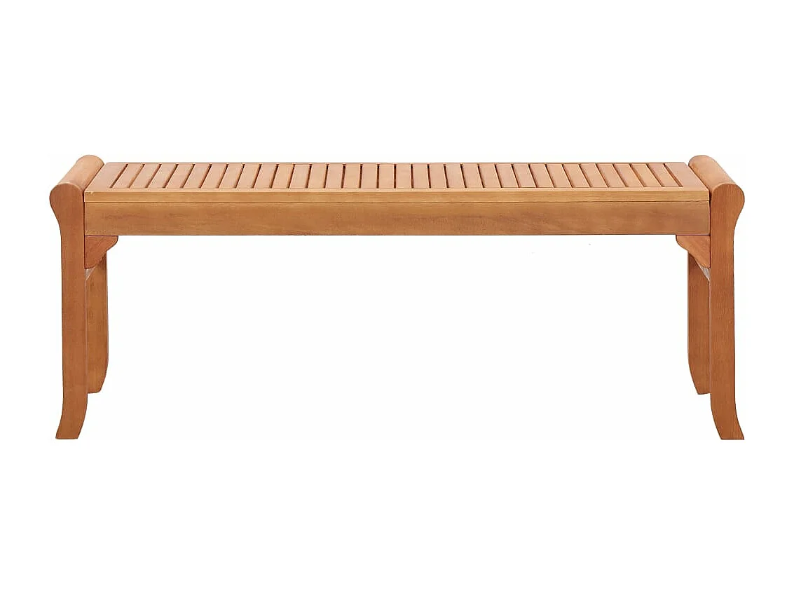 Banco de jardín 2 plazas 120 cm Madera maciza de eucalipto