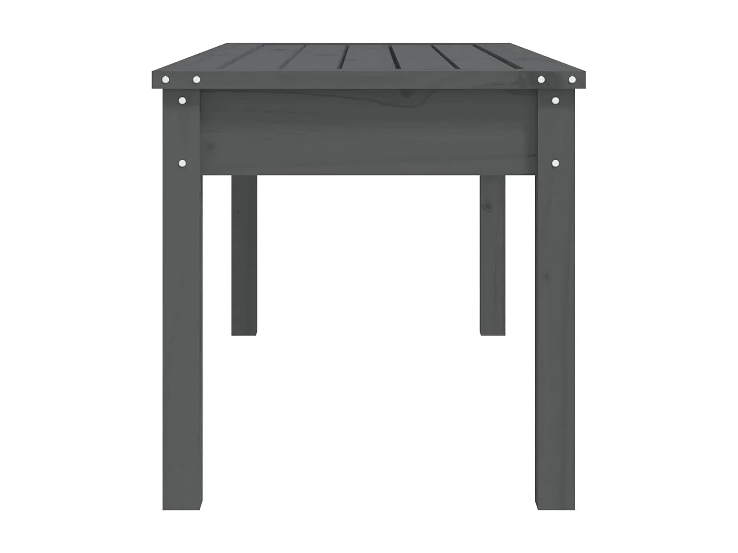 Banc de jardin gris 109x44x45 cm bois massif de pin