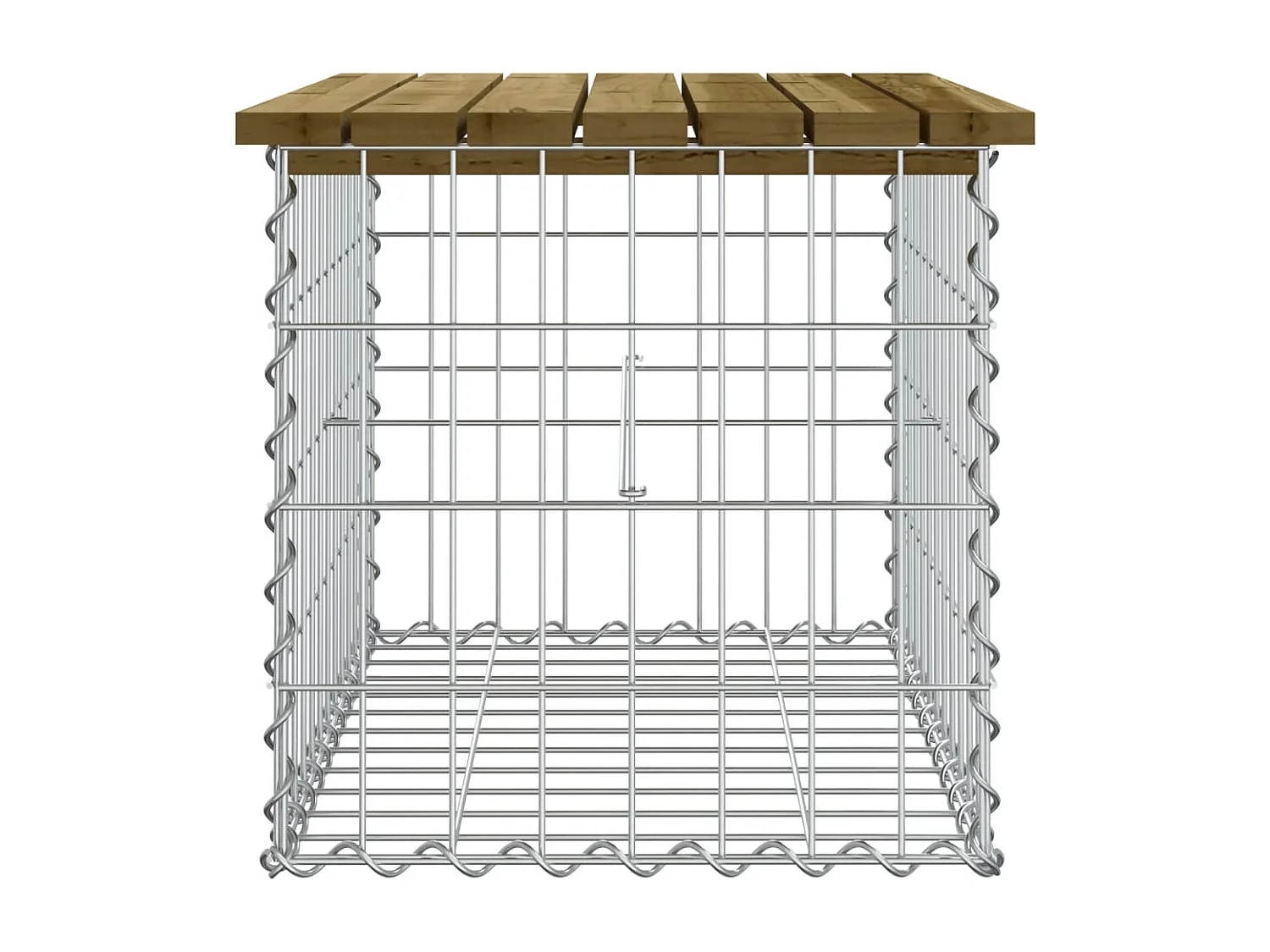 Banc de jardin design gabion 63x44x42 cm bois de pin imprégné
