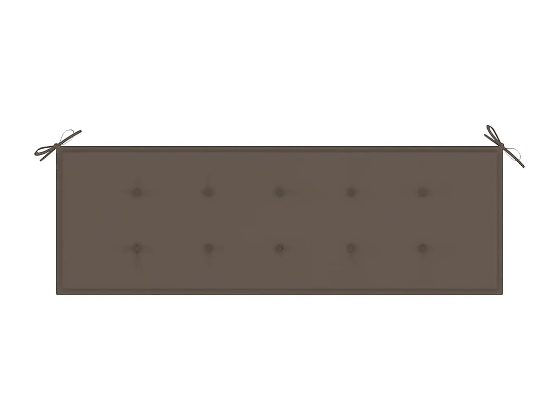 Banc de jardin 3 places avec coussin 150 cm Bois d'eucalyptus