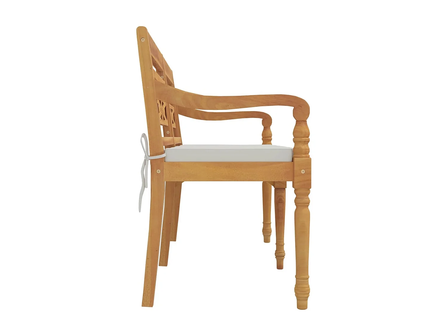 Banc Batavia avec coussin 150 cm Bois de teck massif