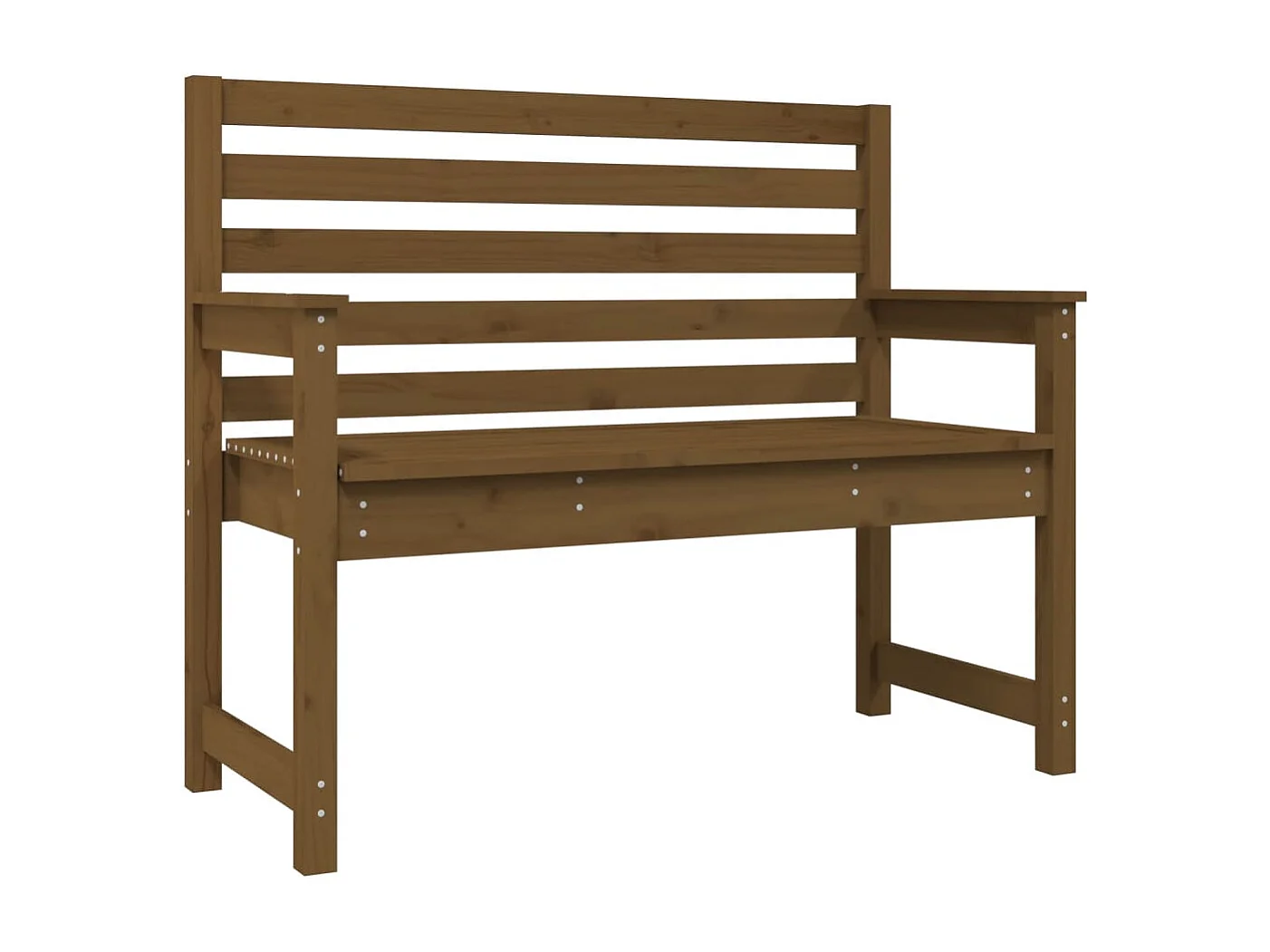 Banc de jardin marron miel 109x48x91,5 cm bois de pin massif