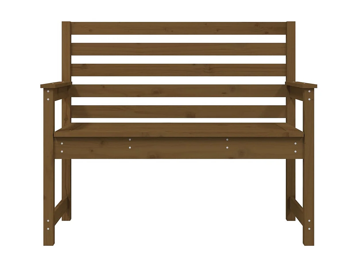 Banc de jardin marron miel 109x48x91,5 cm bois de pin massif