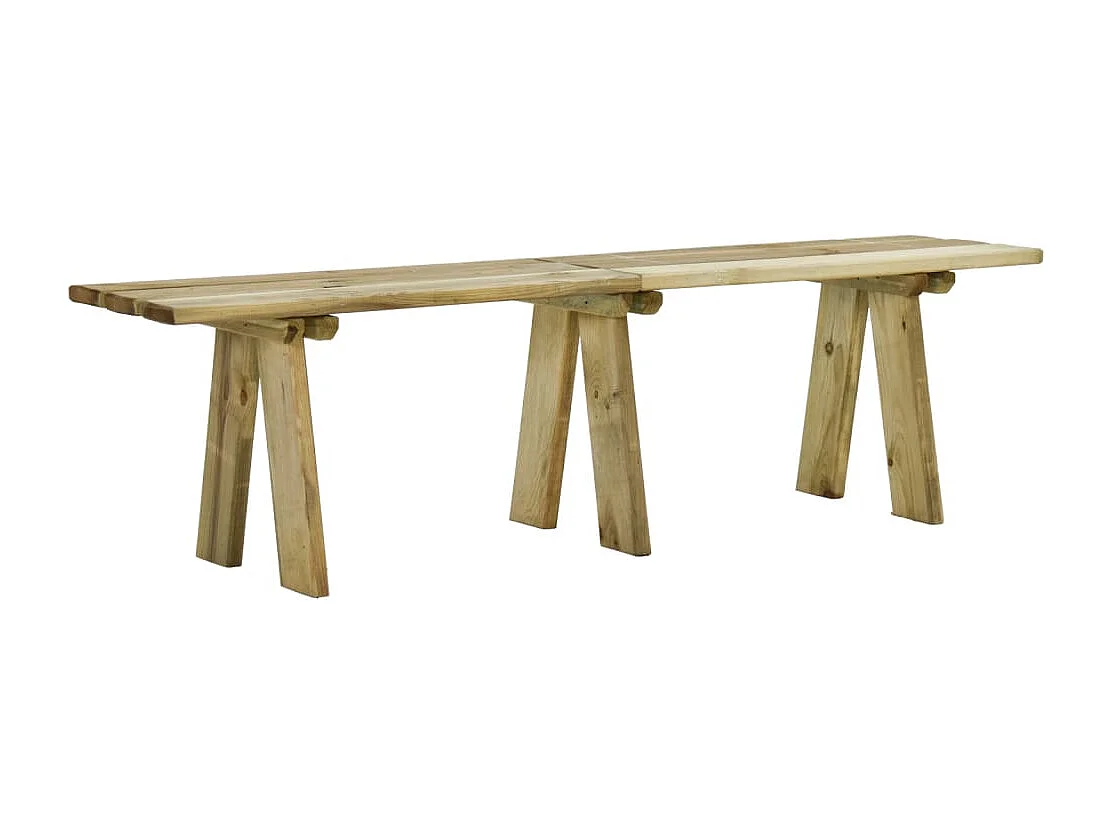 Banc de jardin 160 cm bois de pin massif imprégné