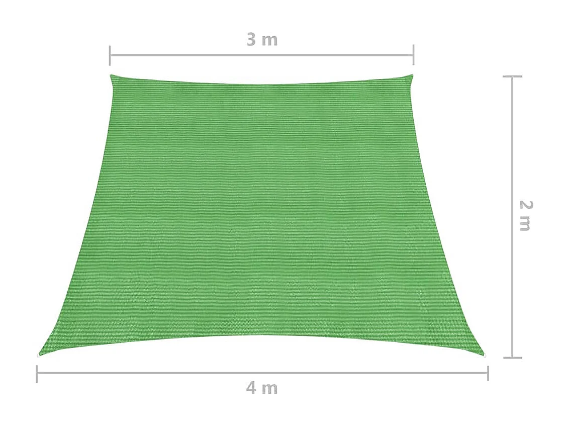 Schaduwdoek 160 g/m² Lichtgroen 3/4x2 m HDPE