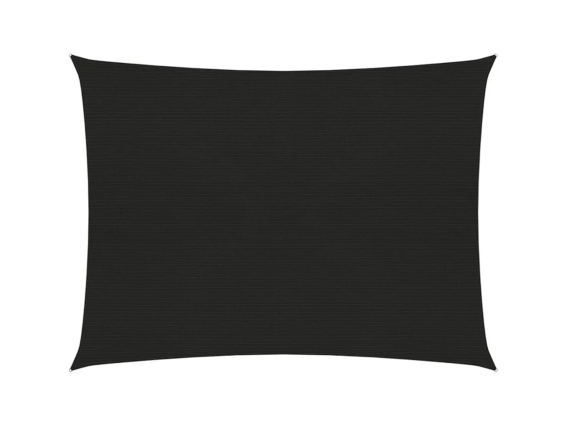 Voile d'ombrage 160 g/m² Noir 3x4 m PEHD