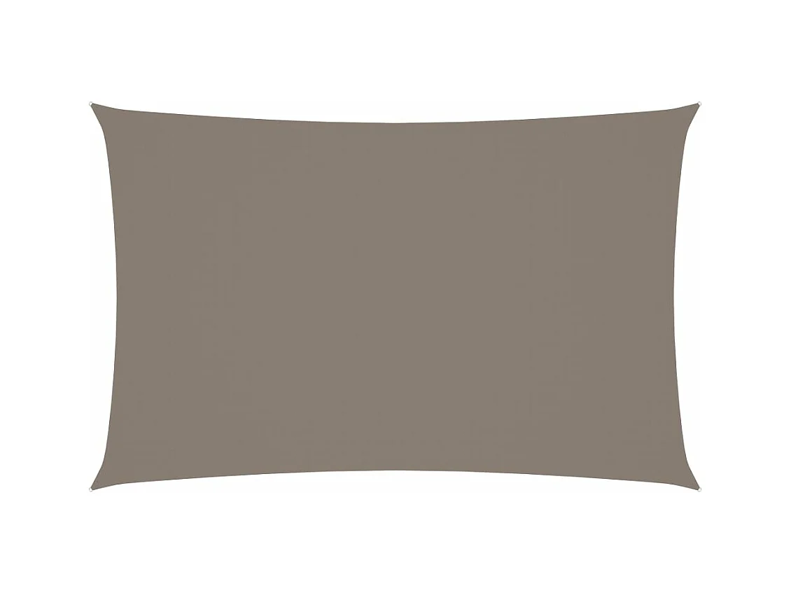 Voile de parasol tissu oxford rectangulaire 4x7 m taupe
