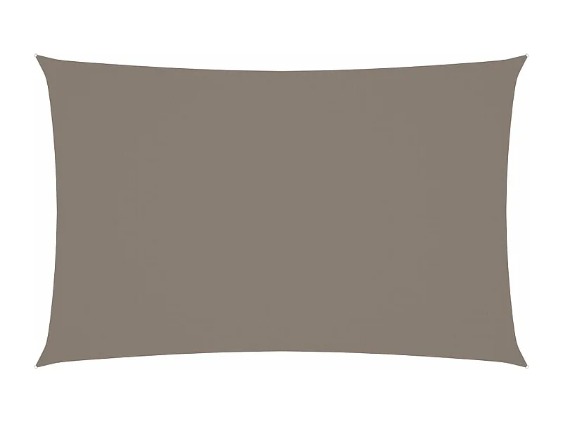Voile de parasol tissu oxford rectangulaire 4x7 m taupe