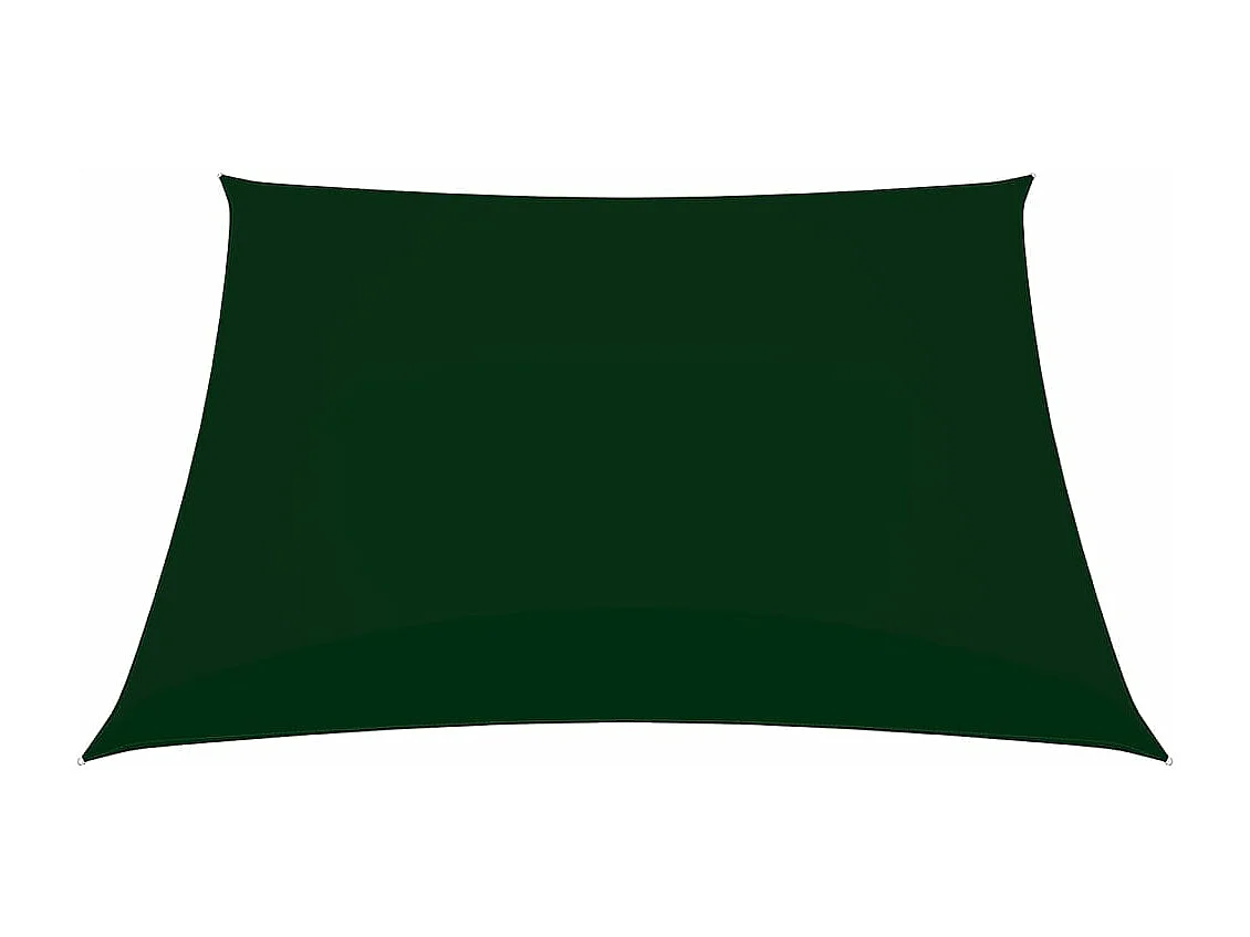 Voile de parasol tissu oxford carré 3,6x3,6 m vert foncé