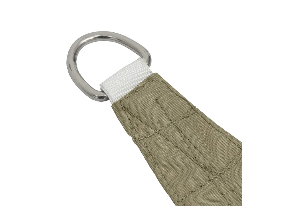 Voile de parasol tissu oxford triangulaire 5x5x6 m beige