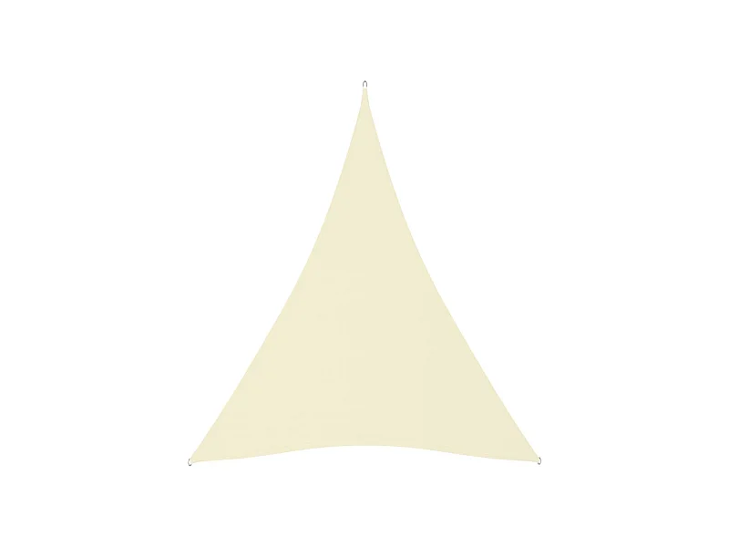 Voile de parasol tissu oxford triangulaire 5x7x7 m crème
