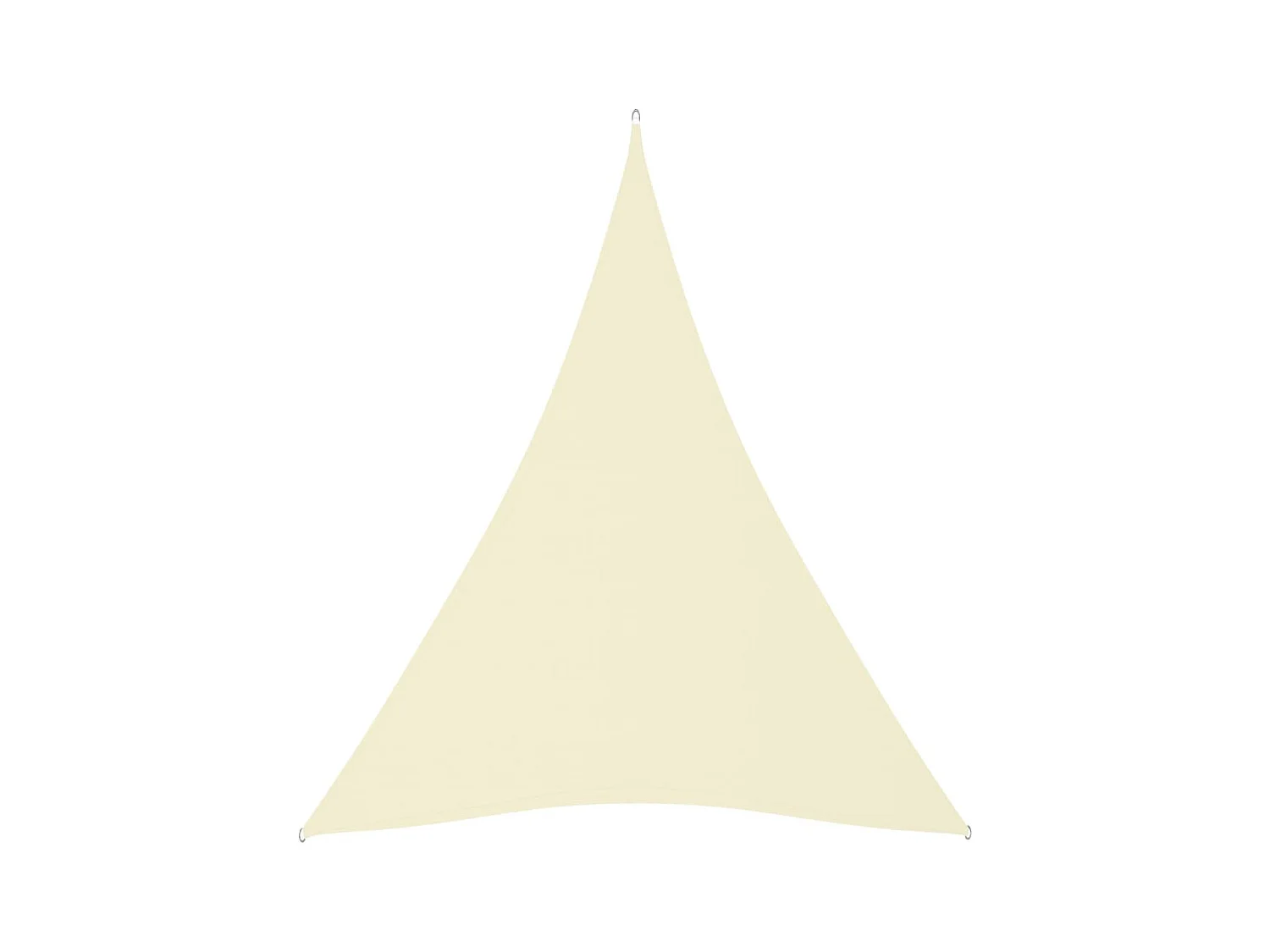 Voile de parasol tissu oxford triangulaire 5x7x7 m crème