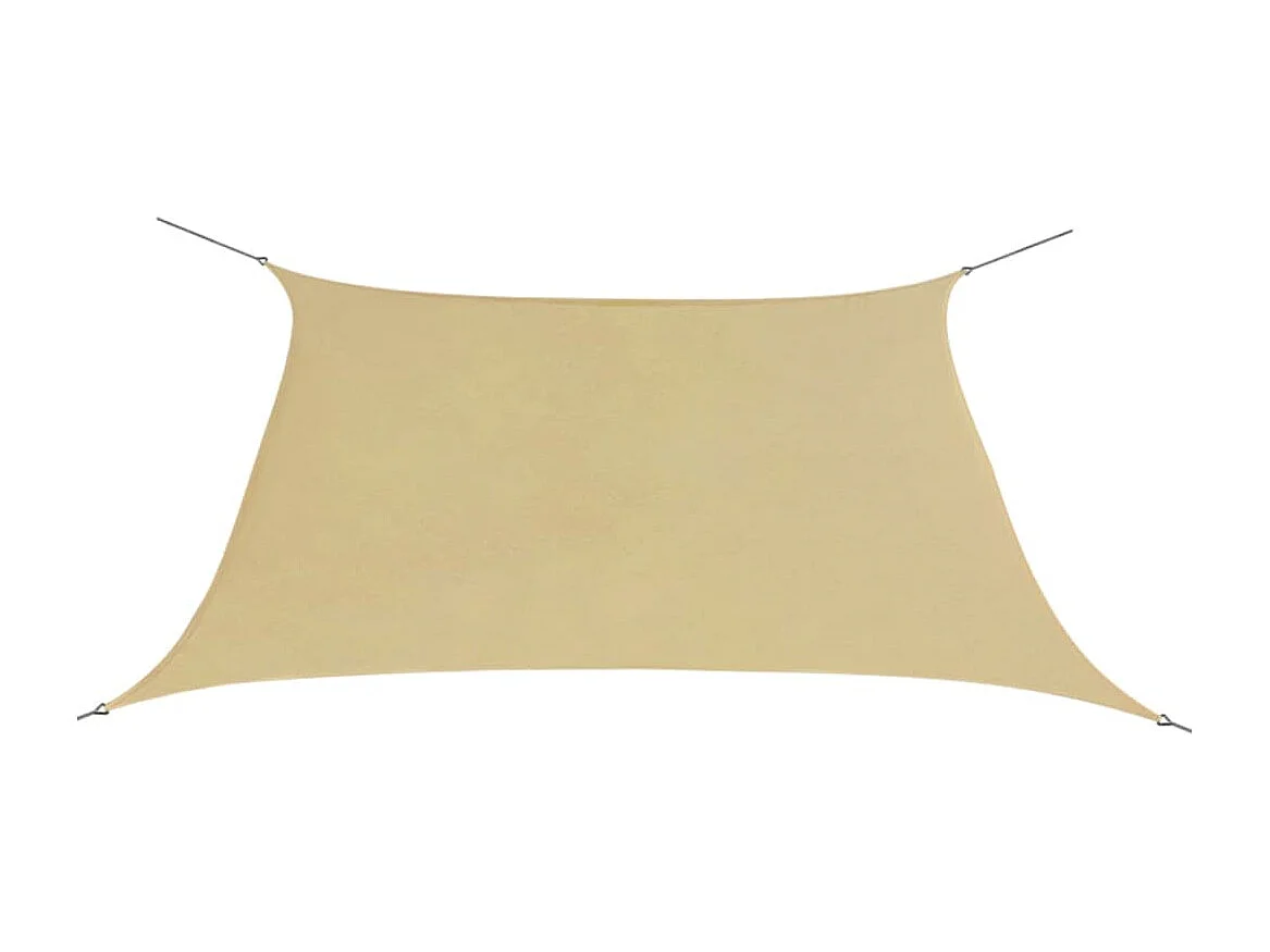 Voile de parasol tissu oxford carré 2x2 m beige