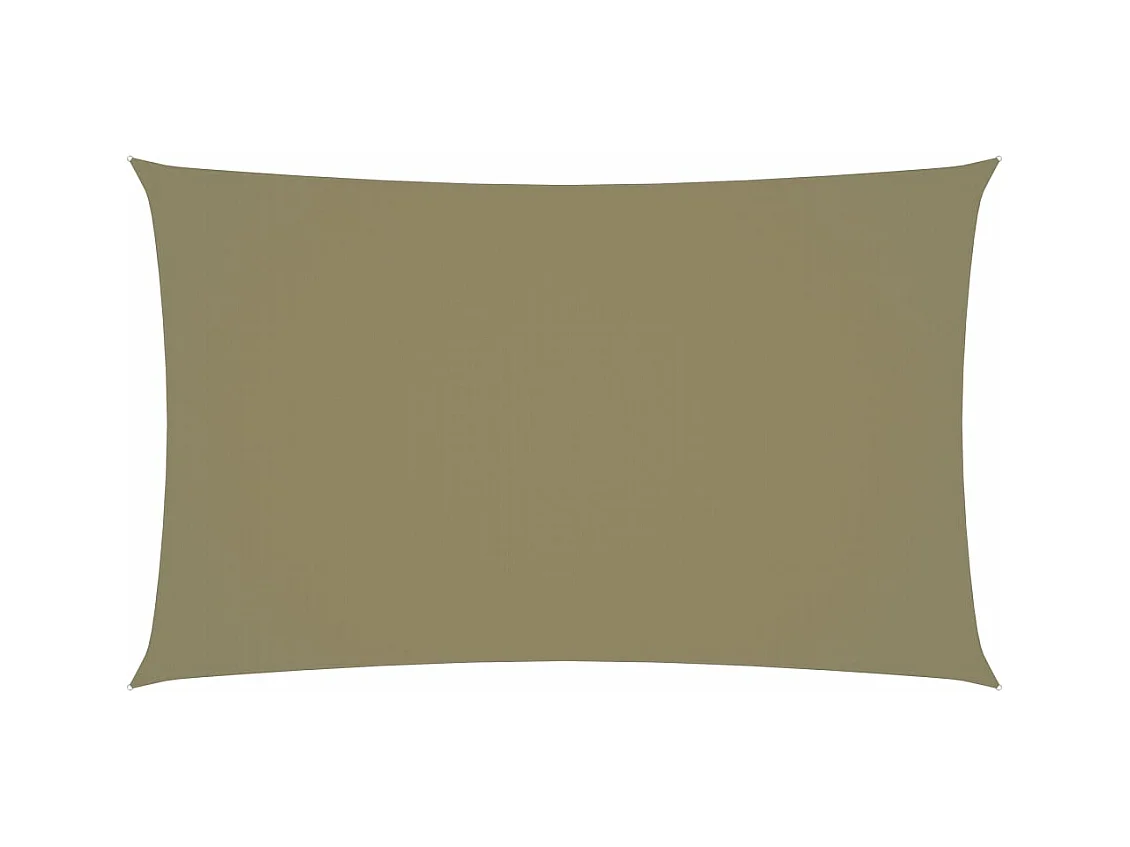 Voile de parasol tissu oxford rectangulaire 3x6 m beige