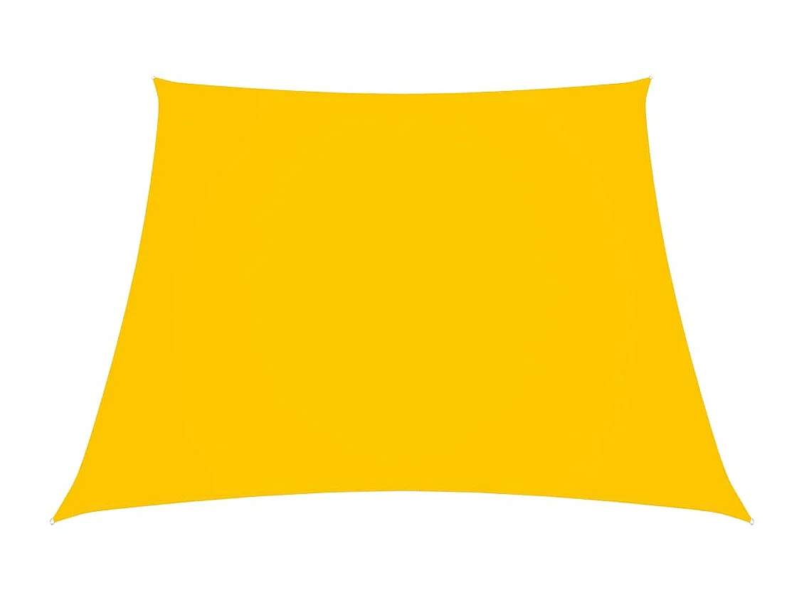 Voile de parasol Tissu Oxford trapèze 2/4x3 m Jaune