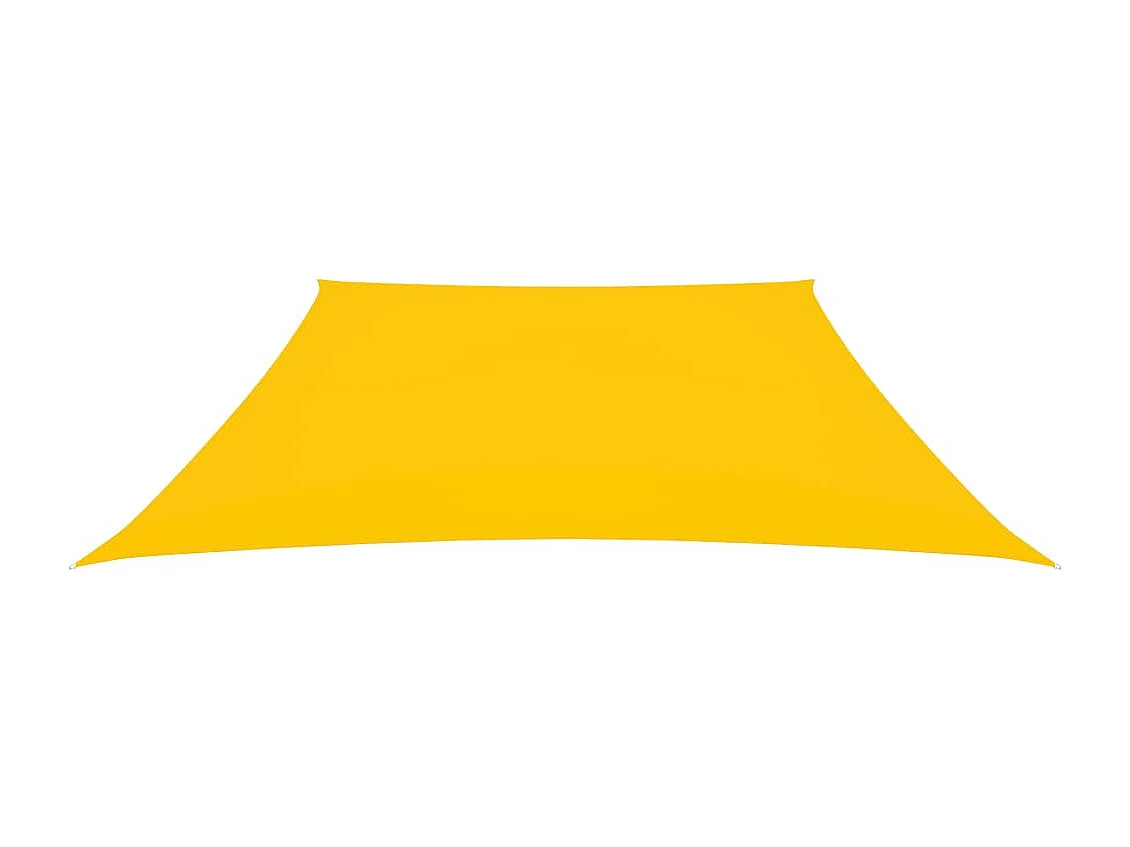 Voile de parasol Tissu Oxford trapèze 2/4x3 m Jaune