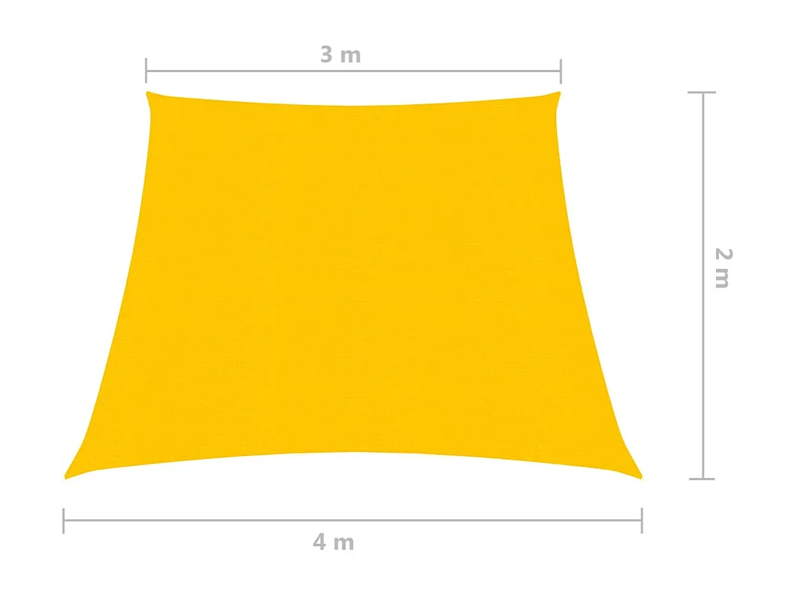 Vela ombreggiante 160 g/m² Giallo 3/4x2 m HDPE