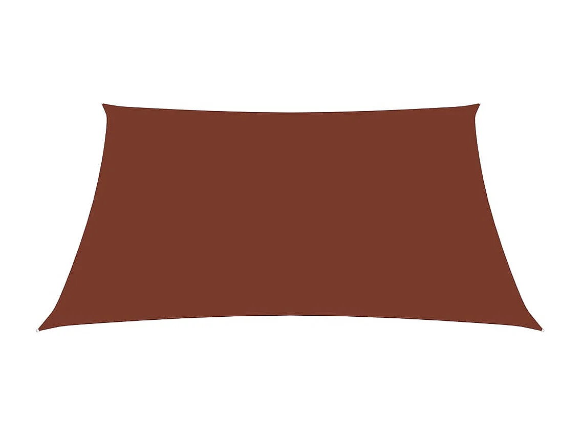 Voile de parasol tissu oxford rectangulaire 3,5x5 m terre cuite