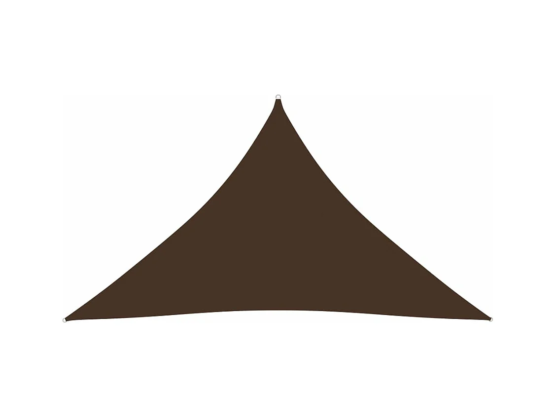 Voile de parasol tissu oxford triangulaire 4x4x5,8 m marron