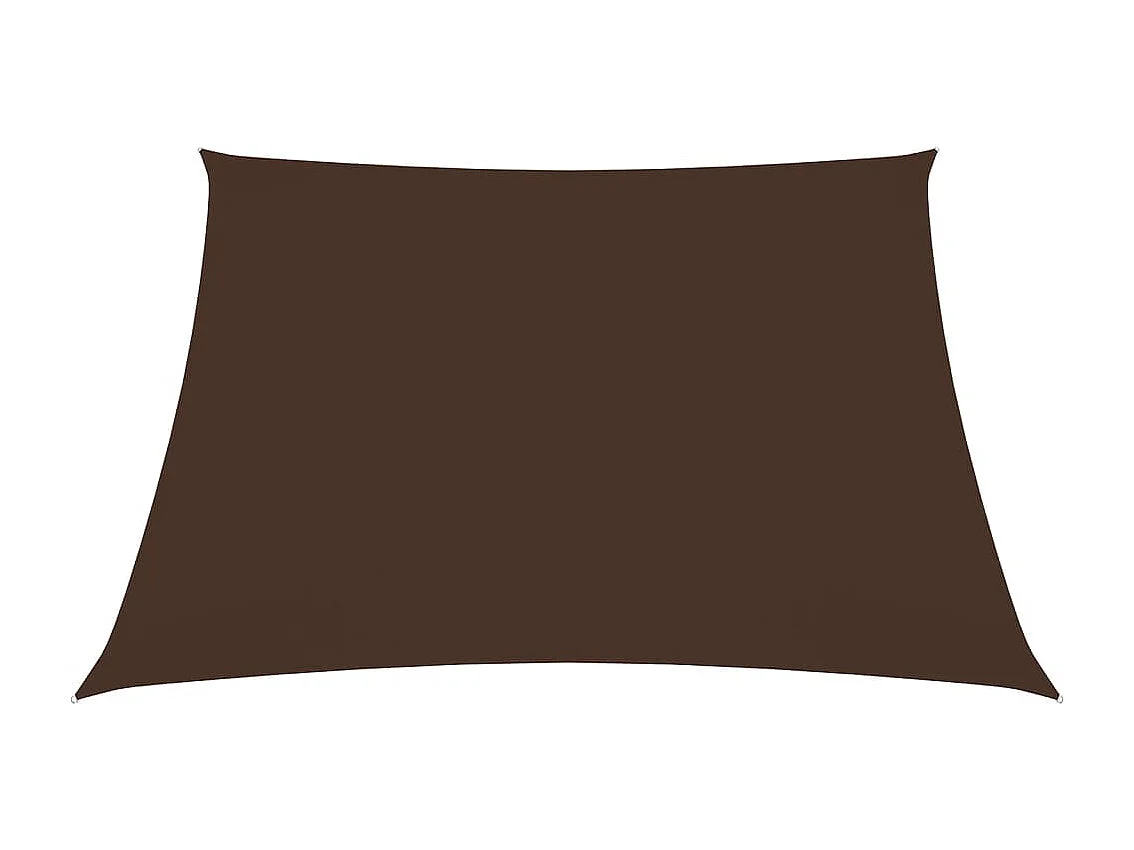 Voile de parasol tissu oxford carré 3x3 m marron