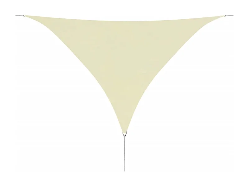 Guarda-sol vela triangular tecido oxford 5x5x5 m creme