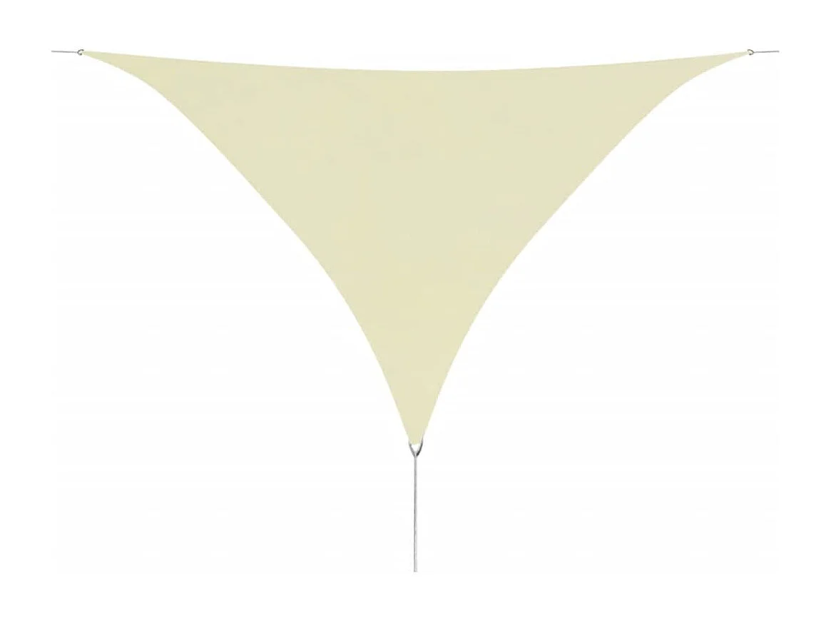 Guarda-sol vela triangular tecido oxford 5x5x5 m creme