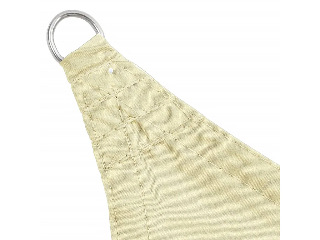 Voile de parasol tissu oxford triangulaire 5x5x5 m crème