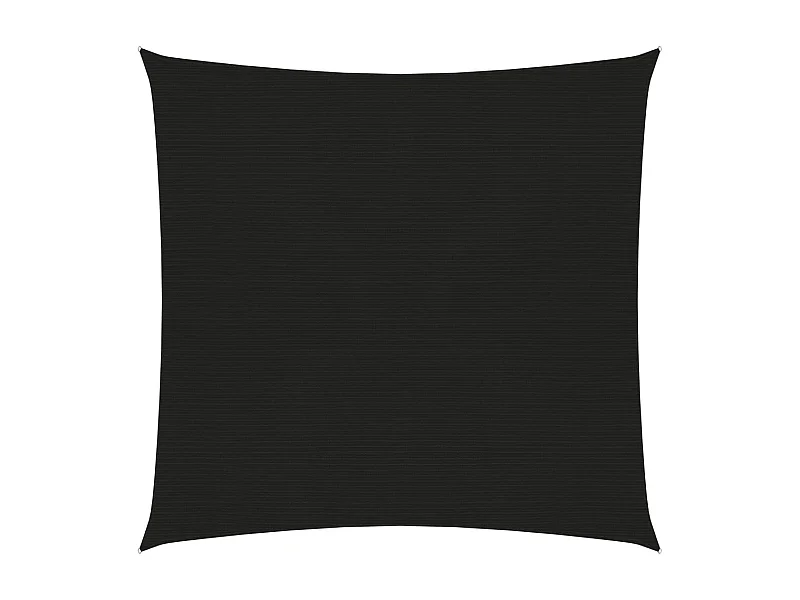 Voile d'ombrage 160 g/m² Noir 2x2 m PEHD