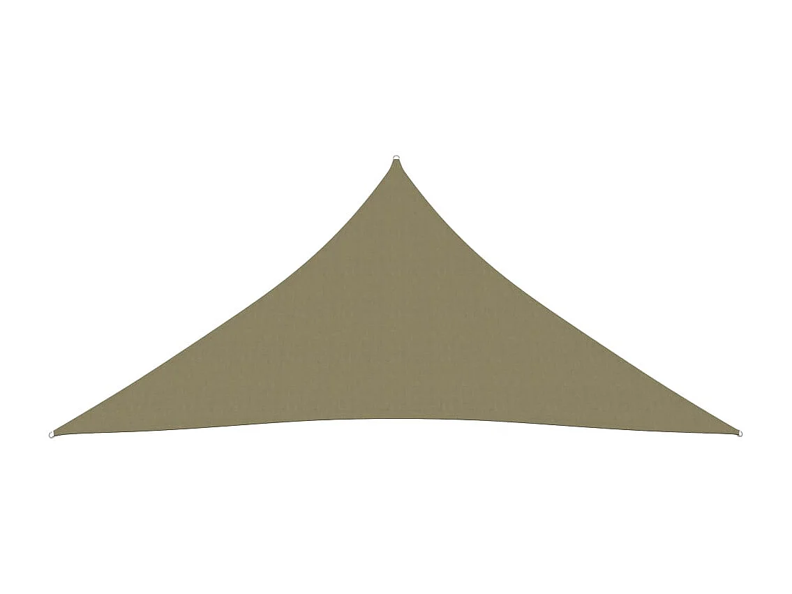 Voile de parasol tissu oxford triangulaire 3x3x3 m beige